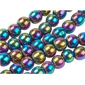 Hématite électrolytique Perle Ronde Lisse Percée 10 mm (Lot de 5 perles)