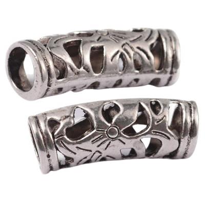 Séparateur Tube 20 x 8 mm de Perles style Tibétain (Par Lot de 2)