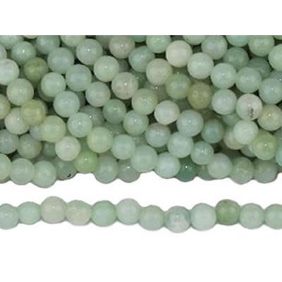 Amazonite du Brésil Perle Ronde Lisse Percée 10 mm (Lot de 5 perles)