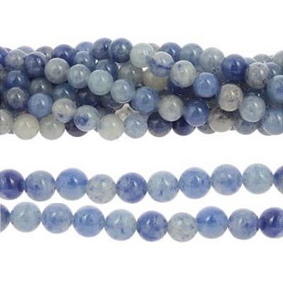 Aventurine Bleue Perle Ronde Lisse Percée 10 mm (Lot de 5 perles)
