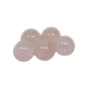 Quartz Rose Perle Ronde Lisse Non Percée 6 mm (Lot de 10 perles)