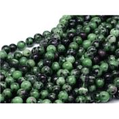 Rubis sur Zoïsite Perle Ronde Lisse Percée 6 mm (Lot de 20 perles)