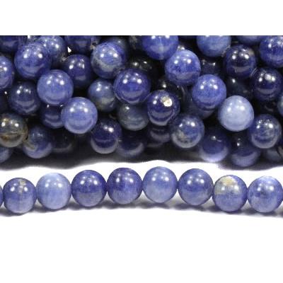 Sodalite Perle Ronde Lisse Percée 4 mm (Lot de 20 perles)