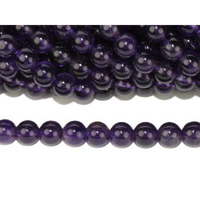 Améthyste Perle Ronde Lisse Percée 6 mm (Lot de 20 perles)