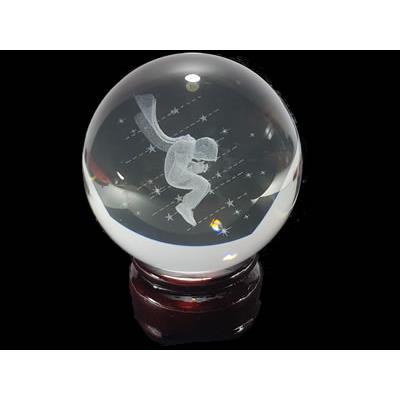 Boule Feng Shui en Cristal et Petit Prince (6 cm) 