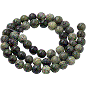 Serpentine Perle Ronde Lisse Percée 10 mm (Lot de 5 perles)