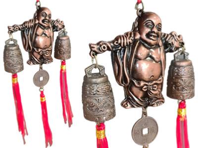 Carillon Bouddha et Cloches Porte Bonheur Feng Shui