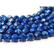 Lapis-lazuli Perle Ronde Facettée Percée 8 mm - 128 Facettes (Lot de 10 perles)