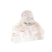 Bouddha Chinois Rieur en pierre de Cristal de Roche (5 cm)