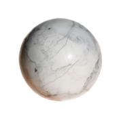 Boule en pierre d'Howlite Blanche (4 cm) avec socle