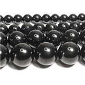 Shungite Perle Ronde Lisse Percée 6 mm (Lot de 20 perles)