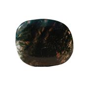 Agate Mousse galet pierre plate (3 à 4 cm)