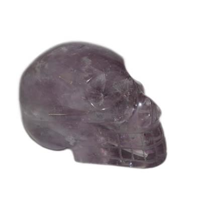 Crâne de Cristal en pierre d'Améthyste (6 à 7 cm)