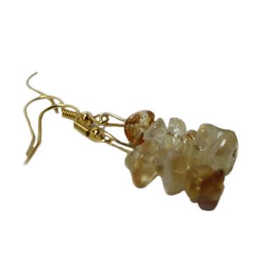 Boucles d'Oreilles en Citrine style Baroque