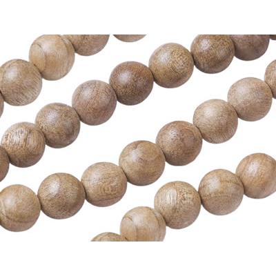 Perle en Bois BurlyWood 10 mm (Par Lot de 5 perles)