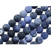 Sodalite Perle Ronde Givrée Percée de 8 mm (Lot de 5 perles)