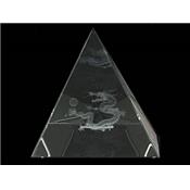 Pyramide Feng Shui en Cristal et Dragon (5 cm)