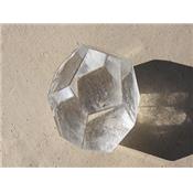 Dodécaèdre en pierre de Cristal de Roche (90 à 100 grammes)