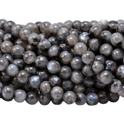 Larvikite Perle Ronde Lisse Percée 8 mm (Lot de 10 perles)