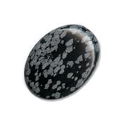 Obsidienne Neige cabochon pierre polie 40x30 mm