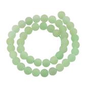 Aventurine Verte Perle Ronde Givrée Percée de 8 mm (Lot de 5 perles)