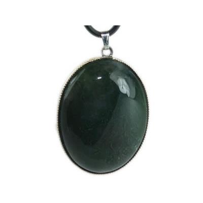 Agate Mousse Pendentif Cabochon ovale 40x30 mm Harmony