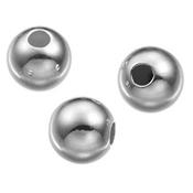 Perle Ronde Lisse 6 mm en Argent 925 (Lot de 5 perles)