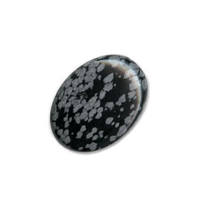 Obsidienne Neige cabochon pierre polie 25x18 mm