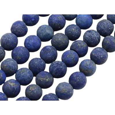 Lapis-lazuli Perle Givrée de 8 mm (Lot de 5 perles)