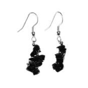 Boucles d'Oreilles en Tourmaline Noire ou Schorl style Baroque