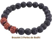 Bijoux Lot de 3 Bracelets Perles BODHI (Pochette Jute)