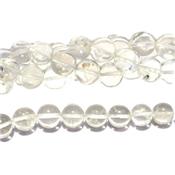 Cristal de Roche Perle Ronde Lisse Percée 4 mm (Lot de 20 perles)