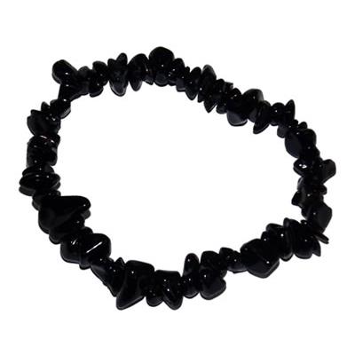 Bracelet en Pierre Baroque - Obsidienne Noire 