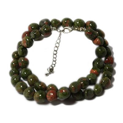 Collier Unakite Pierres Roulées