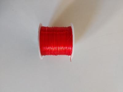 Bobine de Fil de Fibre Elastique Rouge - Diamètre 0,8 mm (11 mètres)