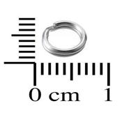 Anneau Double Rond Brisé 6 mm en Argent 925 (Lot de 5 anneaux)