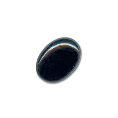 Agate Noire cabochon pierre polie 18x13 mm