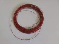 Collier Ras de Cou en Acier Rouge de 45 cm Fil 1 mm - Fermoir poussoir