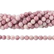 Lépidolite Violette Perle Ronde Lisse percée 4 mm (Lot de 20 perles)