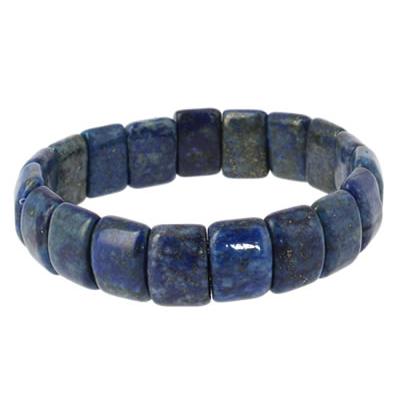 Bracelet Lapis-lazuli en Pierre Plaquette de 10x15 mm