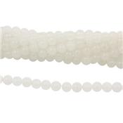 Jade Blanc Perle Ronde Lisse Percée 6 mm (Lot de 20 perles)