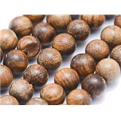Perle en Bois de Padouk Africain 6 mm (Par Lot de 10 perles)