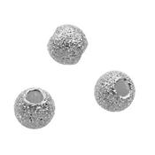 Perle Ronde Diamant 3 mm en Argent 925 (Lot de 5 perles)