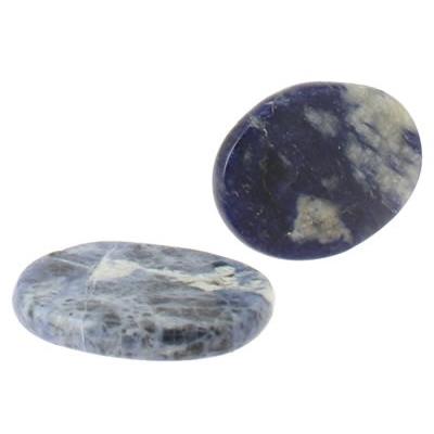 Sodalite galet pierre plate (4,5x3,5x0,7 cm)